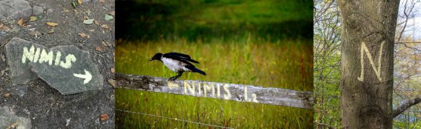 Bewegwijzering naar Ladonia en Nimis